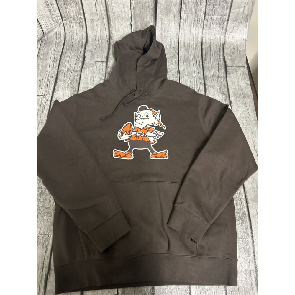 NWOT Men’s Nike Cleveland Browns Rewind Hoodie Large Brownie Elf Sweatshirt